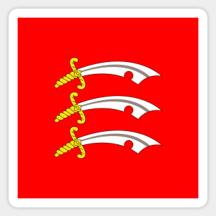 Essex County Flag - Three Saxon Seaxes of Red Field Sticker